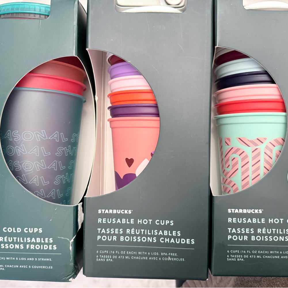 Starbucks Multicolor Reusable Hot Cups